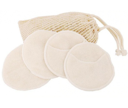 4 Disques Démaquillants avec Filet à Linge