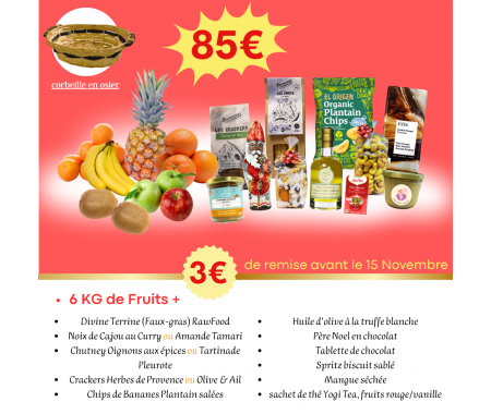 Corbeille Noël - Sucré / Salé & Fruits